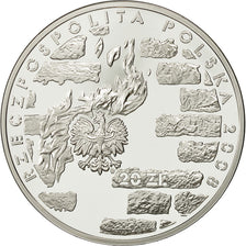 Coin, Poland, 20 Zlotych, 2008, Warsaw, MS(65-70), Silver, KM:636