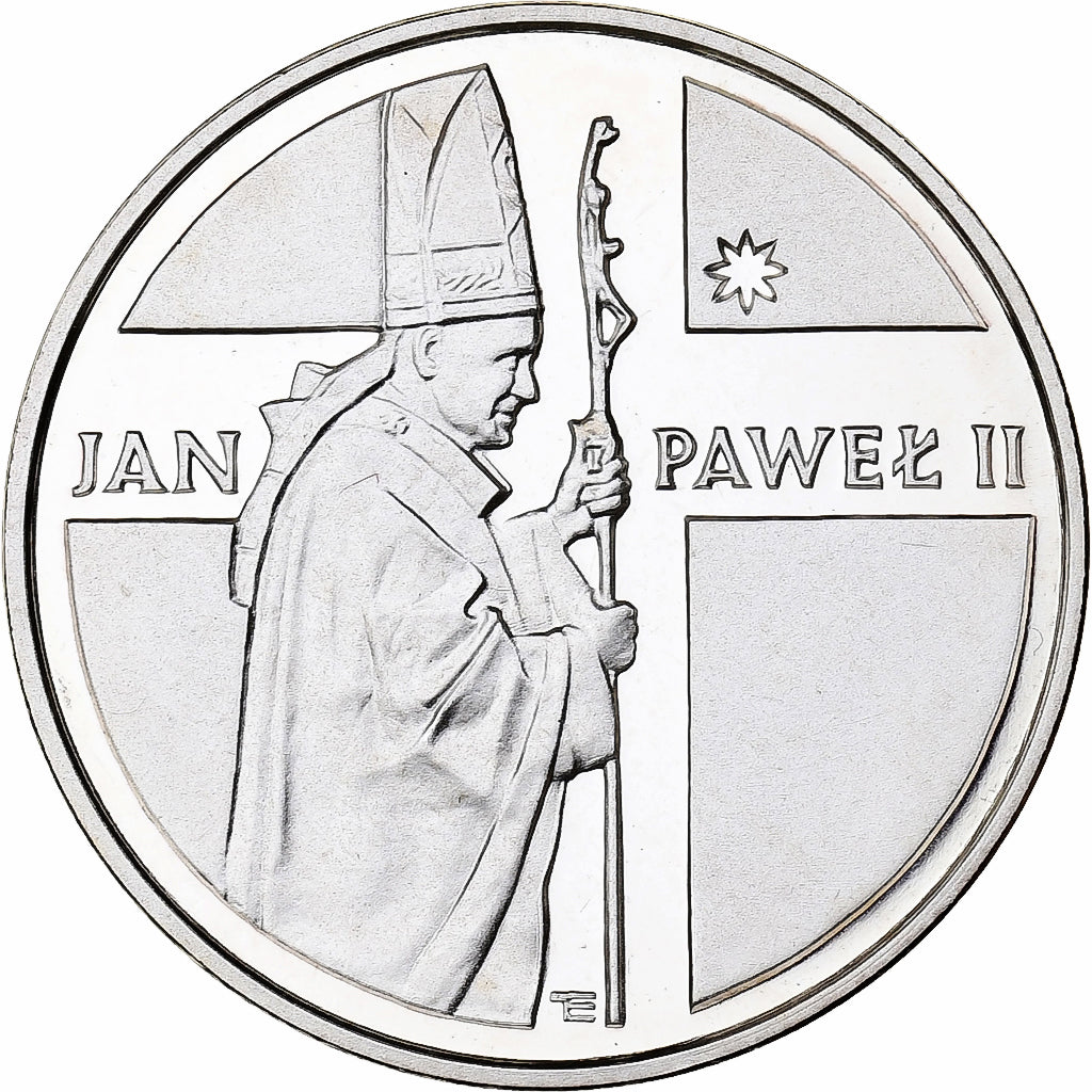 Poland, 10000 Zlotych, Jan Paweł II, 1989, Warsaw, Proof, Silver, MS(63)