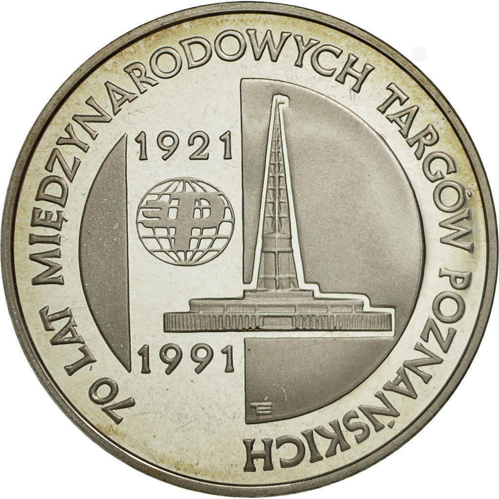 Coin, Poland, 200000 Zlotych, 1991, MS(63), Silver, KM:242