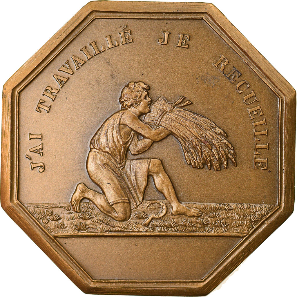France, Jeton, Agriculture, J'ai Travaillé, je Recueille, SPL, Bronze