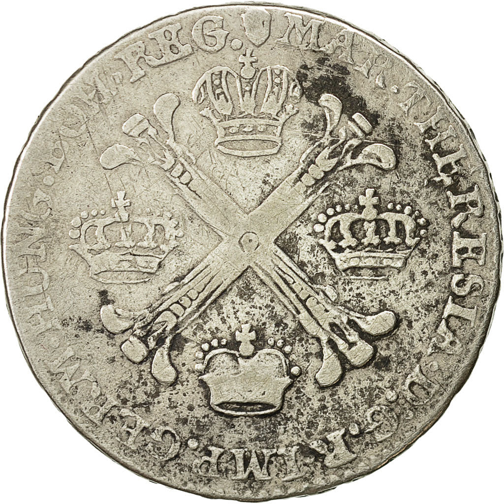 Coin, AUSTRIAN NETHERLANDS, Maria Theresa, 1/2 Kronenthaler, 1763, Bruxelles