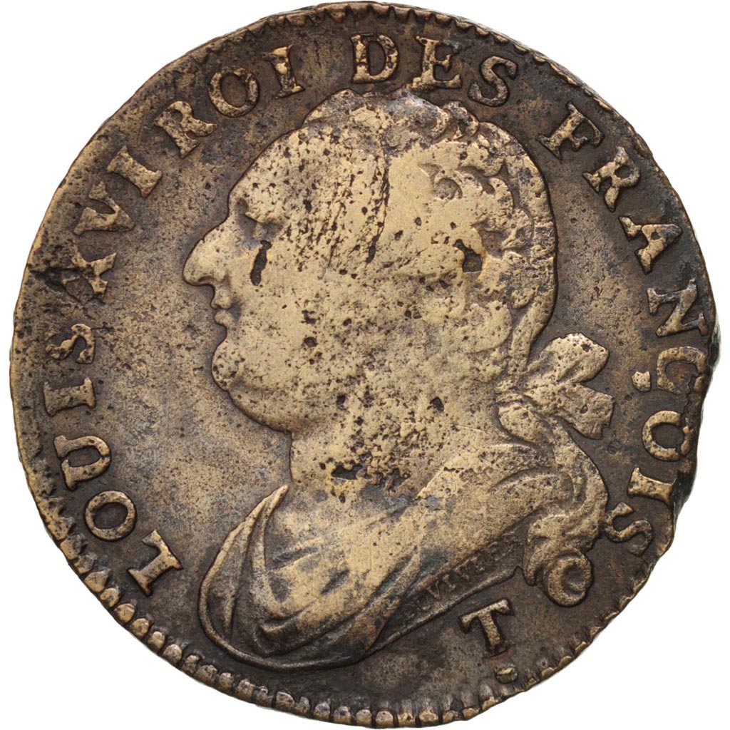 Coin, France, Louis XVI, 12 Deniers, 1792, Saumur, VF(30-35), Copper, Gadoury:15