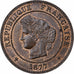 France, 5 Centimes, Cérès, 1877, Paris, Bronze, AU(55-58), Gadoury:157a
