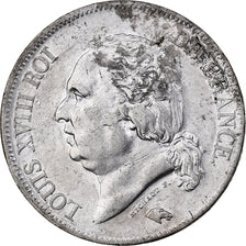 France, Louis XVIII, 5 Francs, 1824, Lille, Argent, TTB+, Gadoury:614, KM:711.13