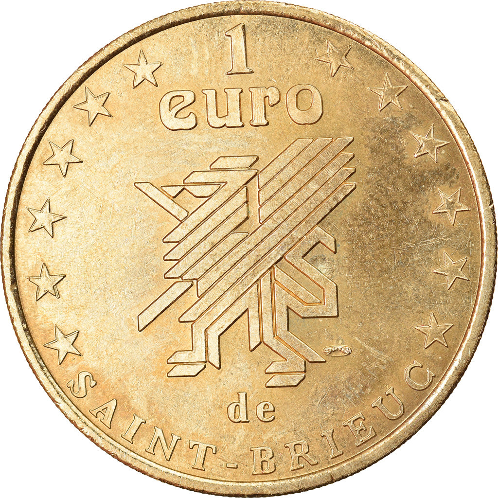 France, Token, Euro des Villes, 1 Euro Saint-Brieuc, 1997, MS(63), Cupro-nickel