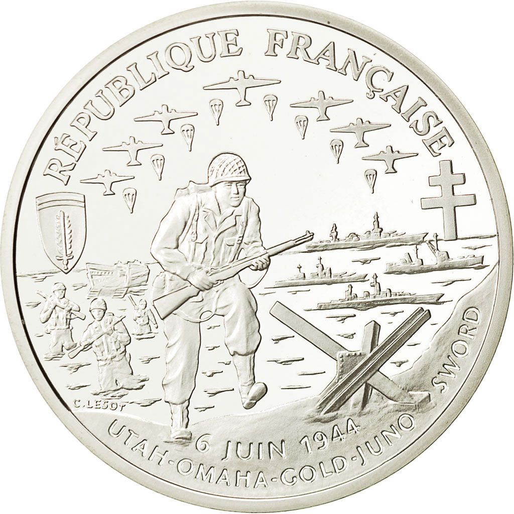 Coin, France, Franc, 1993, MS(63), Silver, KM:1014, Gadoury:C38