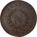 Francia, Napoleon I, 10 Centimes, 1814, Anvers, Bronzo, MB, Gadoury:191a
