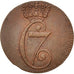Danemark, Christian VII, 1/2 Skilling, 1771, Copenhagen, Cuivre, TTB+, KM:615.1