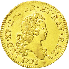 Münze, Frankreich, Louis XV, Louis d'or aux 2 L, 1721, Paris, SS+, KM 461.1