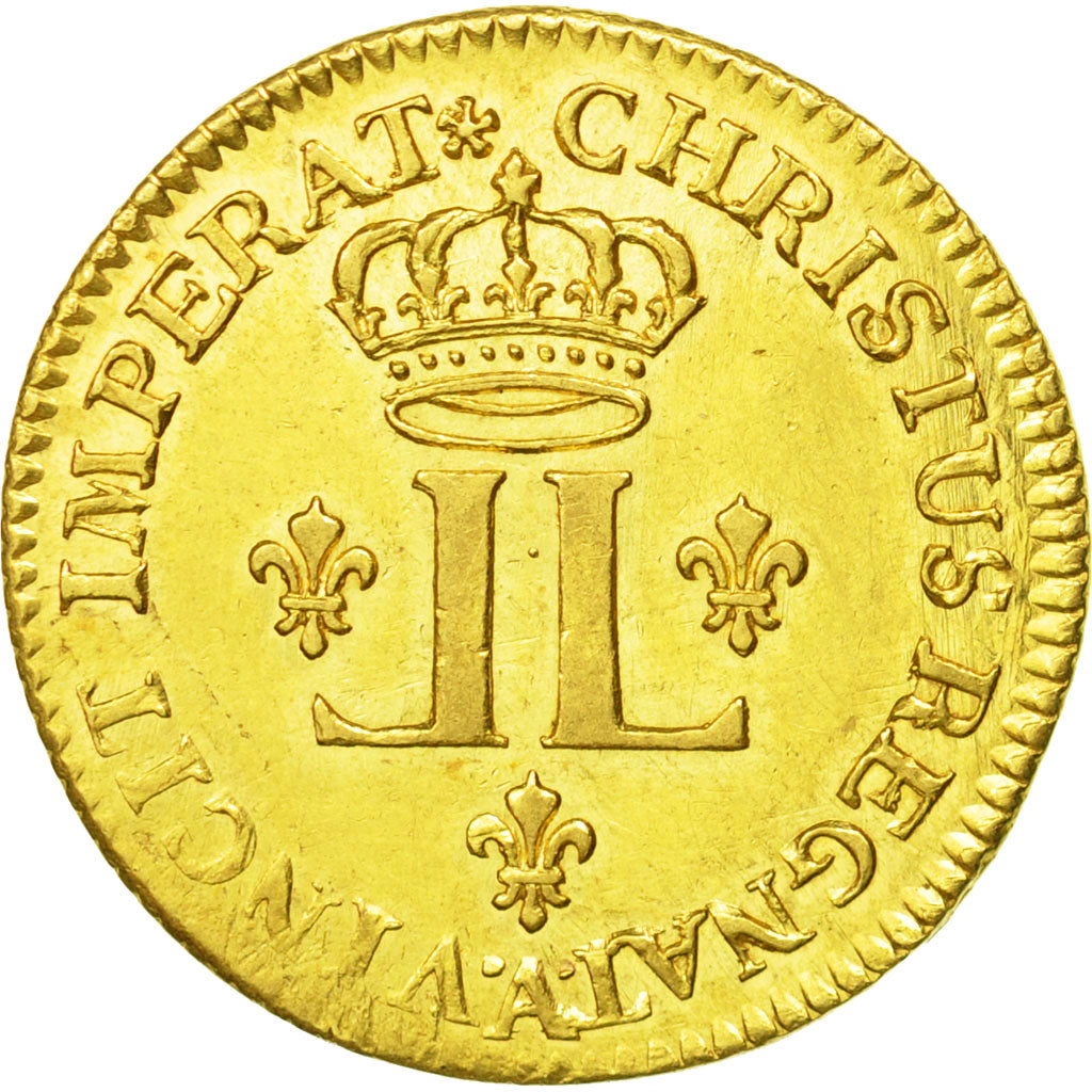 Münze, Frankreich, Louis XV, Louis d'or aux 2 L, 1721, Paris, SS+, KM 461.1