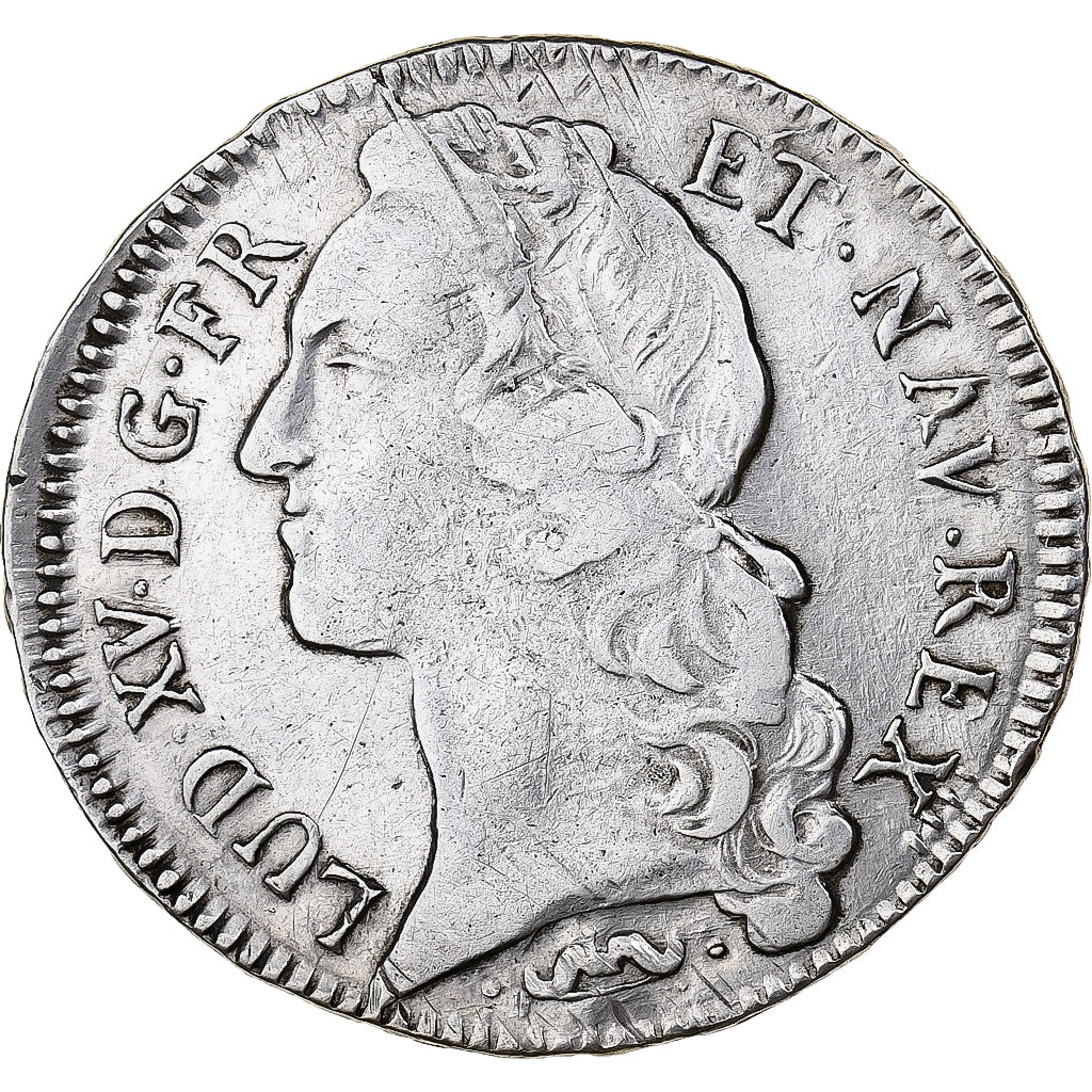 France, Louis XV, Écu au bandeau, 1766/5, Montpellier, Silver, VF(30-35)