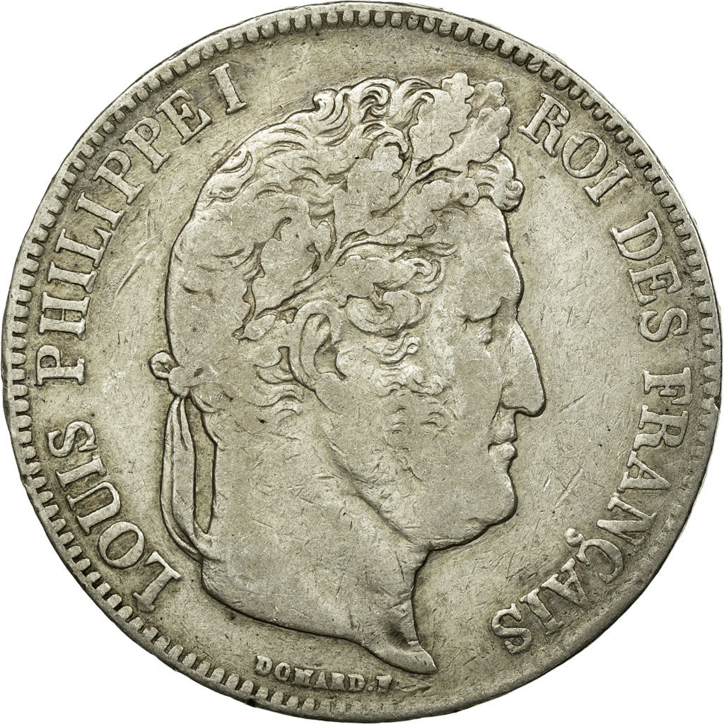 Coin, France, Louis-Philippe, 5 Francs, 1839, Lyons, EF(40-45), KM 749.4