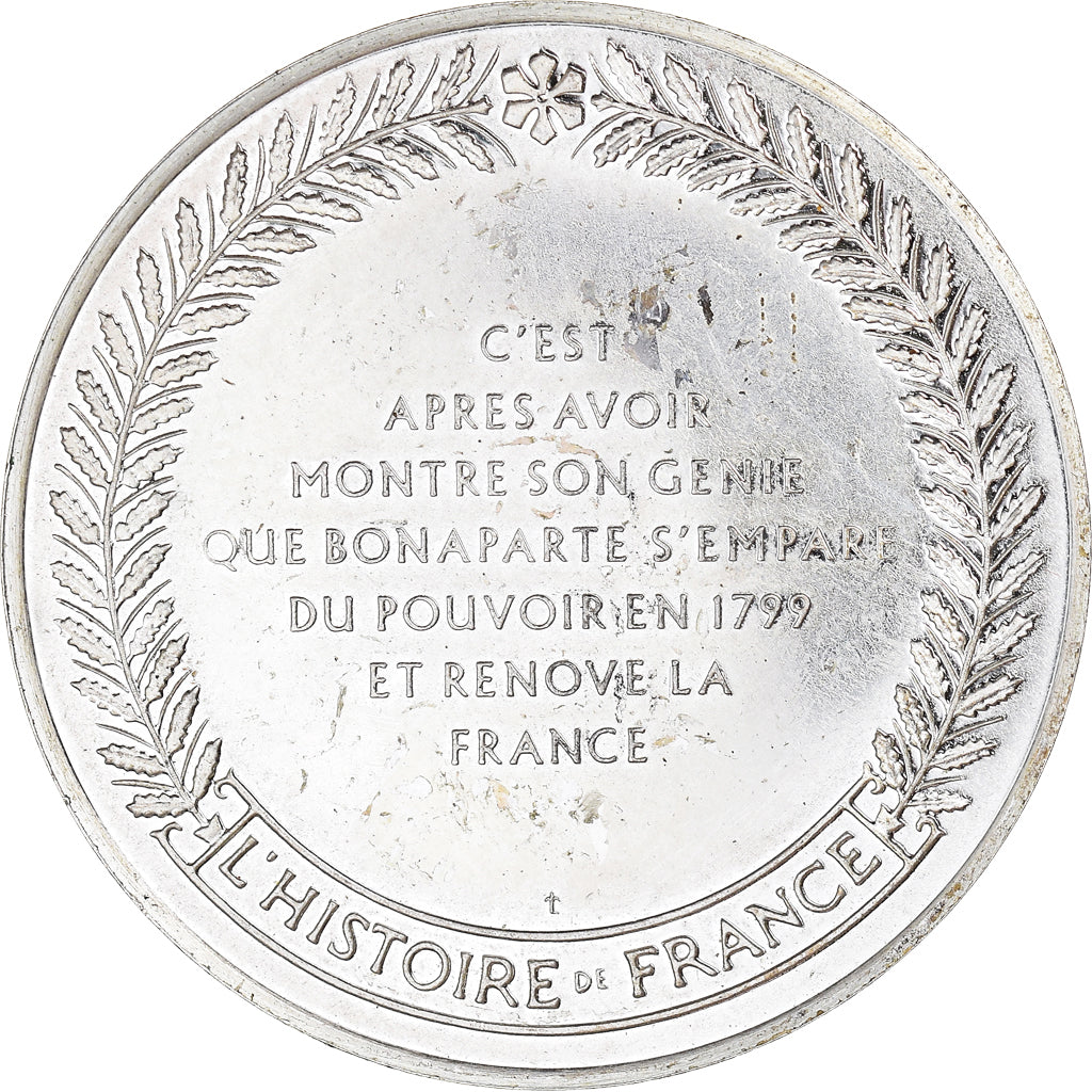 France, Médaille, Bonaparte grand génie militaire, History, SUP, Argent