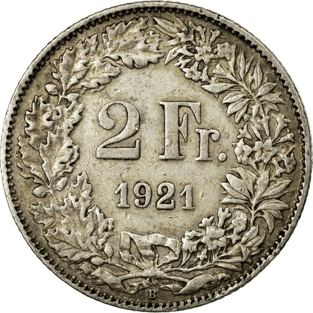 Monnaie, Suisse, 2 Francs, 1921, Bern, TTB, Argent, KM:21