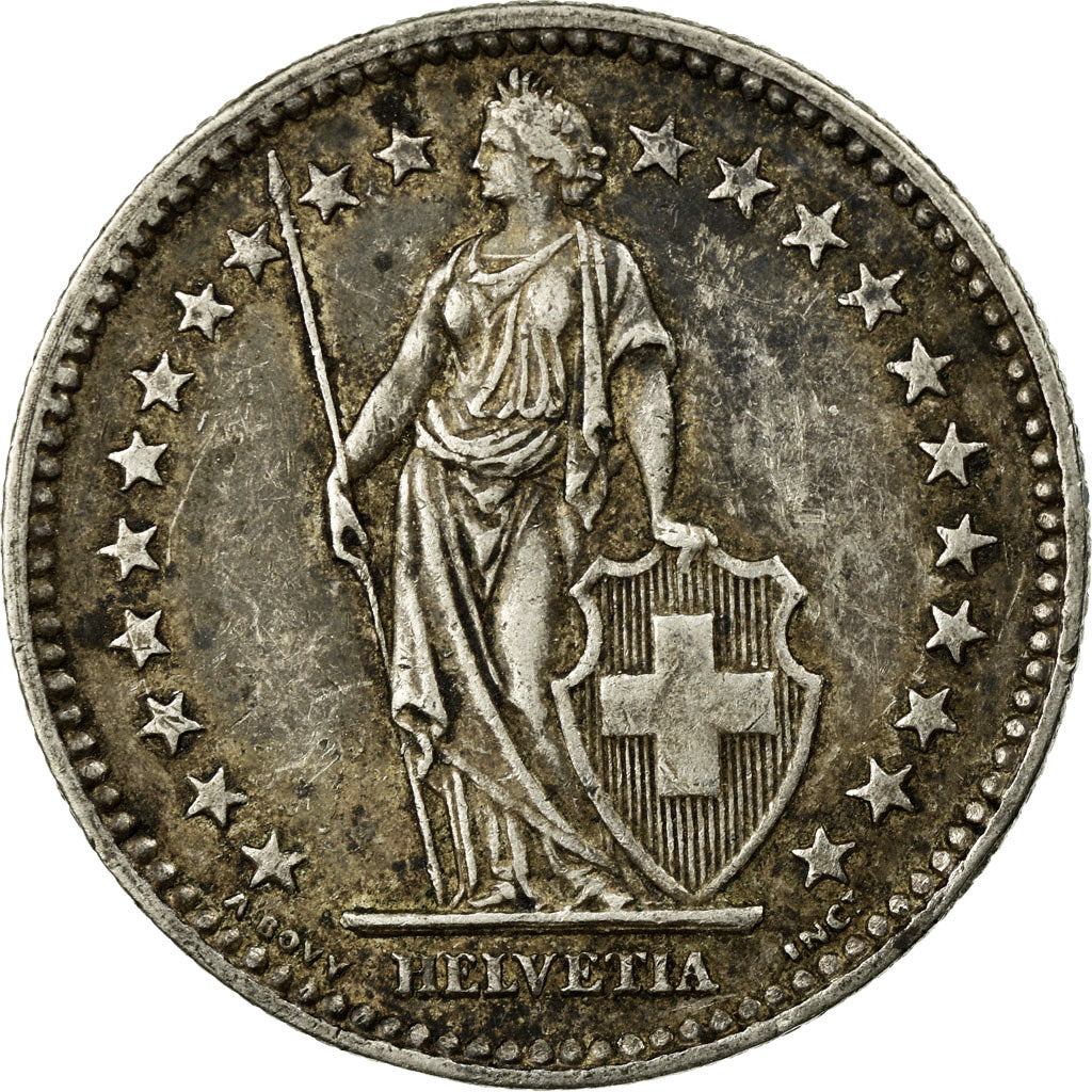 Moneta, Svizzera, 2 Francs, 1944, Bern, BB, Argento, KM:21