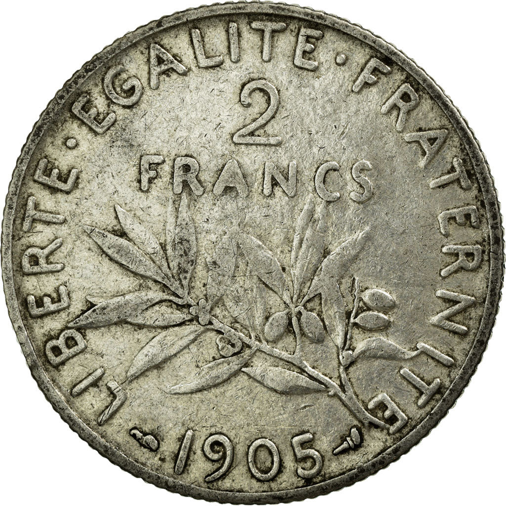 Münze, Frankreich, Semeuse, 2 Francs, 1905, Paris, S+, Silber, KM:845.1