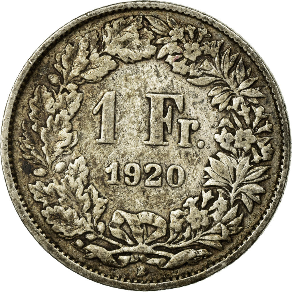 Monnaie, Suisse, Franc, 1920, Bern, TB+, Argent, KM:24