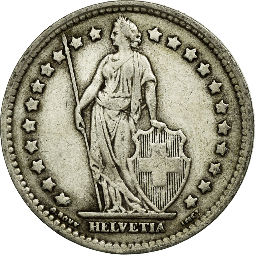 Coin, Switzerland, Franc, 1944, Bern, EF(40-45), Silver, KM:24