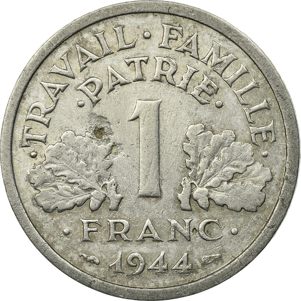 Monnaie, France, Bazor, Franc, 1944, Castelsarrasin, TB+, Aluminium, Gadoury 471