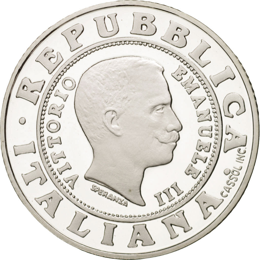 Coin, Italy, Lira, 1999, Rome, MS(65-70), Silver, KM:204
