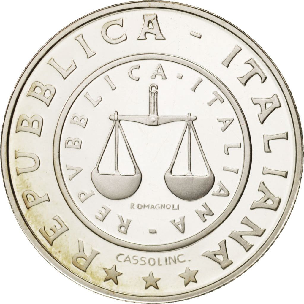 Moneda, Italia, Lira, 2001, Rome, FDC, Plata, KM:220