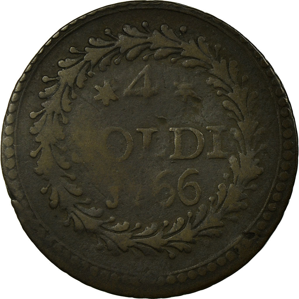 Coin, ITALIAN STATES, CORSICA, General Pasquale Paoli, 4 Soldi, 1766, Murato