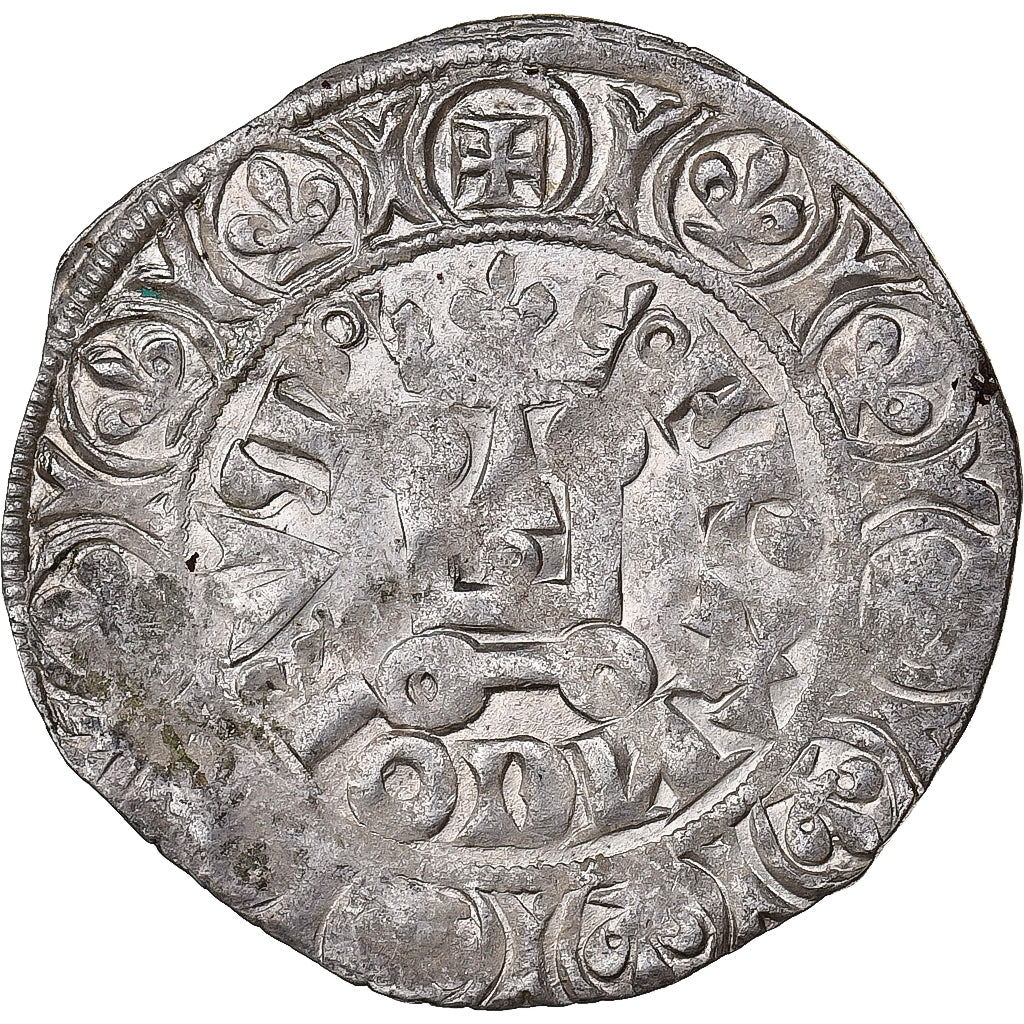 France, Philippe VI, Gros à la Couronne, 1328-1350, Argent, TB+, Duplessy:262