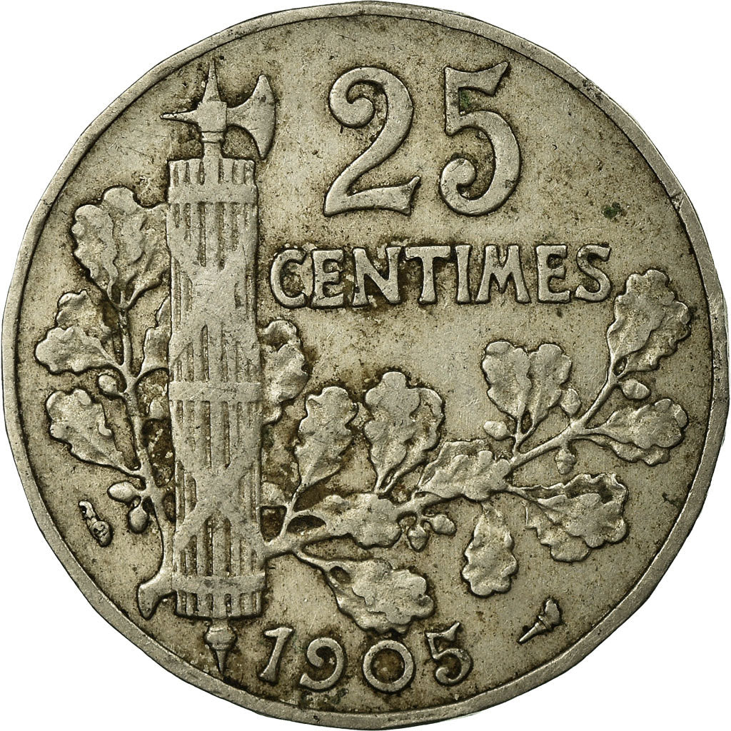 Coin, France, Patey, 25 Centimes, 1905, EF(40-45), Nickel, KM:856