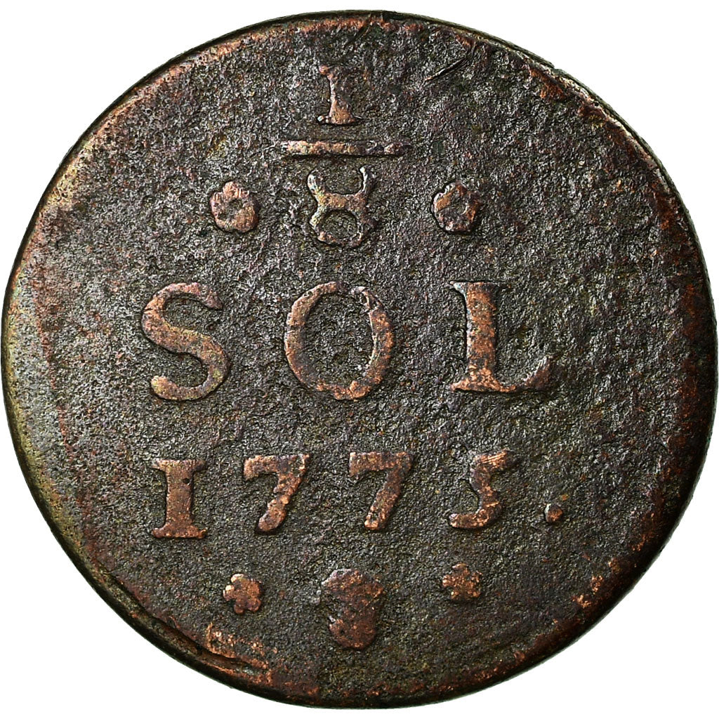 Münze, Luxemburg, Maria Theresa, 1/8 Sol, 1775, Brussels, S, Kupfer, KM:5