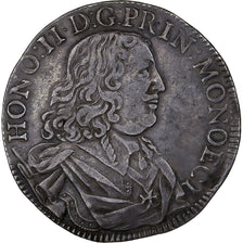 Monaco, Honoré II, Écu, 1652, Monaco, Argent, TTB+, Gadoury:MC30