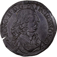 Mónaco, Honore II, Scudo, 1653, Monaco, Prata, AU(55-58), Gadoury:MC30, KM:23