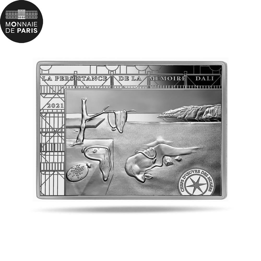 France, 10 Euro, LA PERSISTANCE DE LA MEMOIRE, 2021, DALI, MS(65-70), Silver