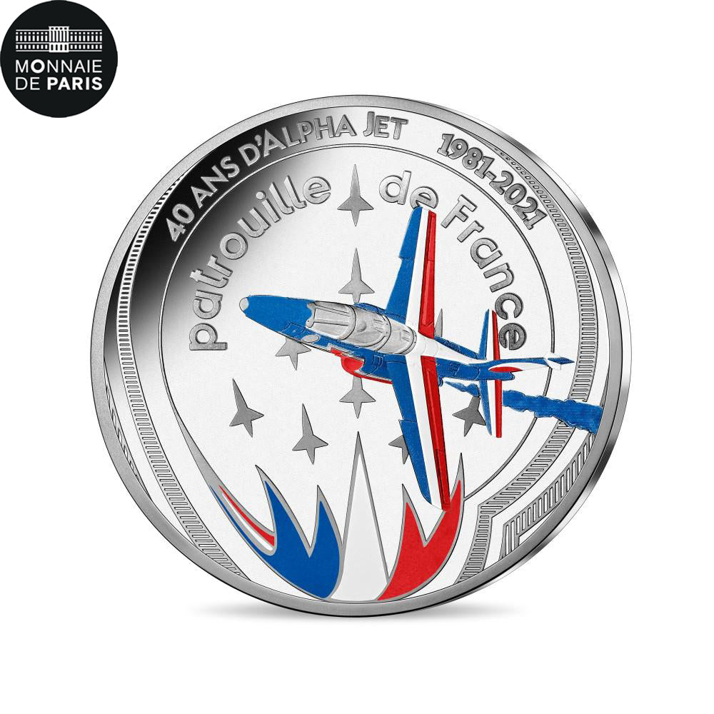 France, 10 Euro, 2021, ALPHA JET - PATROUILLE DE FRANCE, FDC, Argent