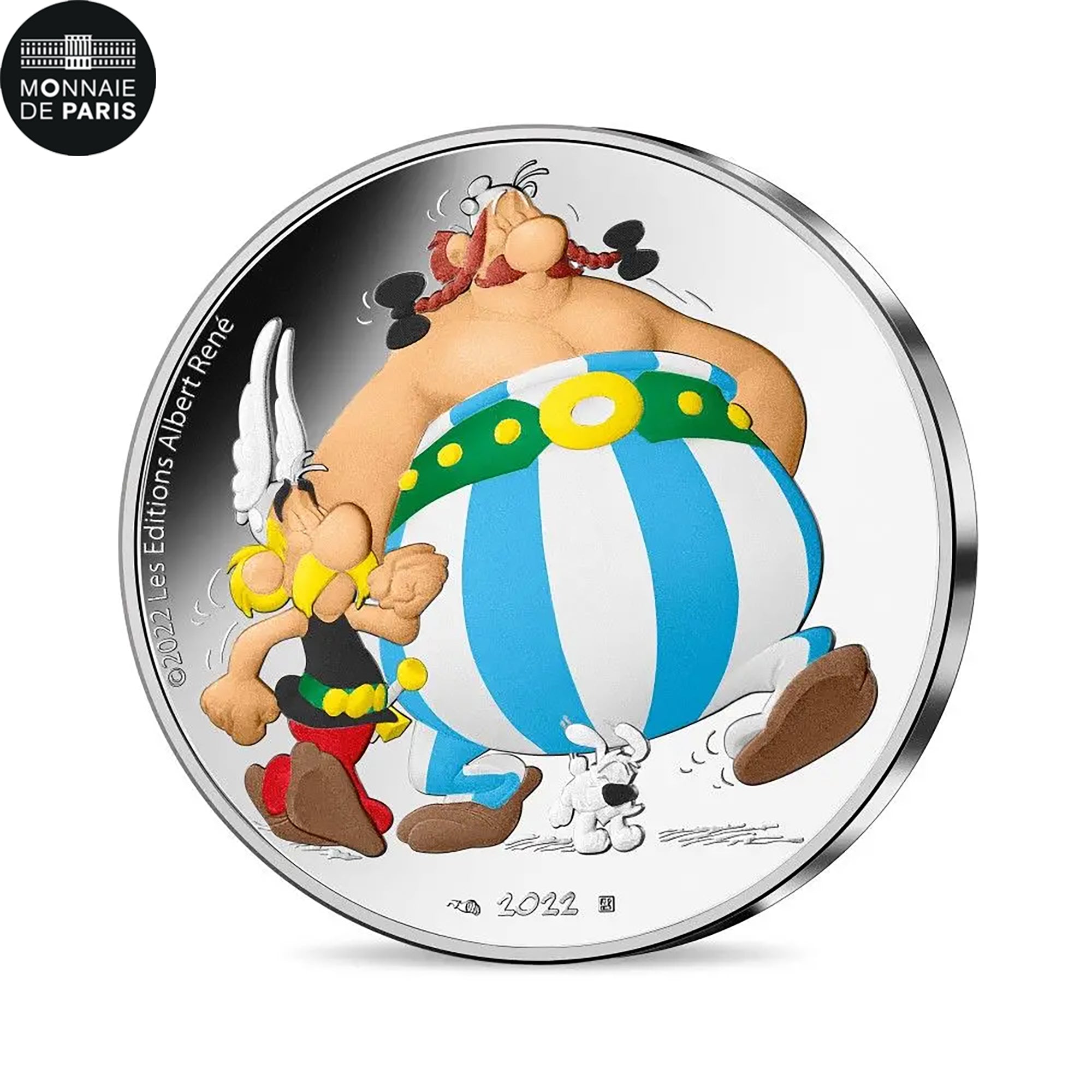 France, 10 Euro, Astérix - trio, Proof, Colorized, 2022, MDP, Silver, MS(65-70)