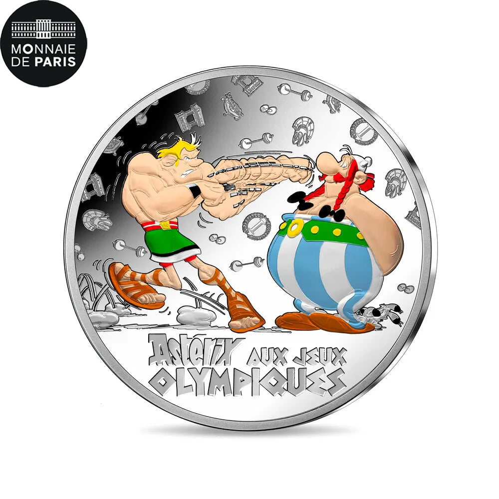 Francja, 10 Euro, Astérix aux Jeux Olympiques, 2024, Monnaie de Paris, Srebro