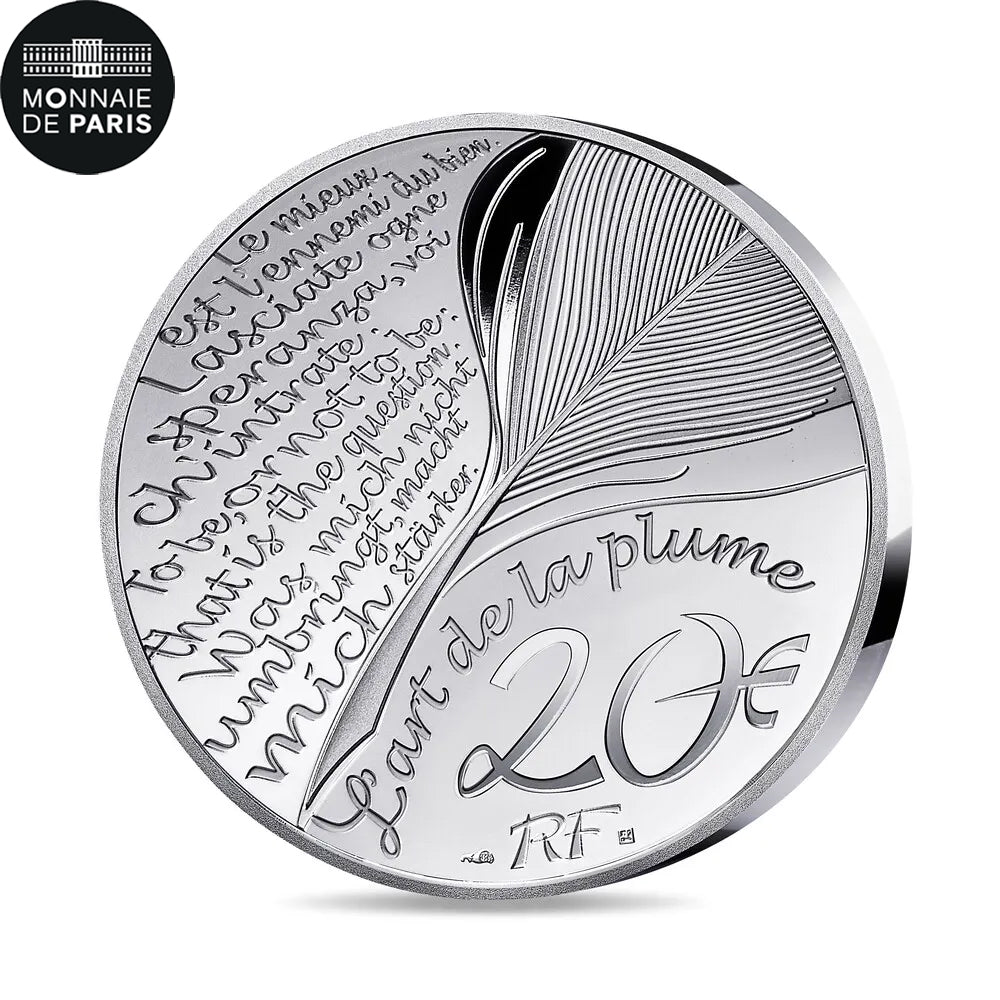 Francja, 20 Euro, L'art de la plume, Alexandre Dumas, 2024, Monnaie de Paris
