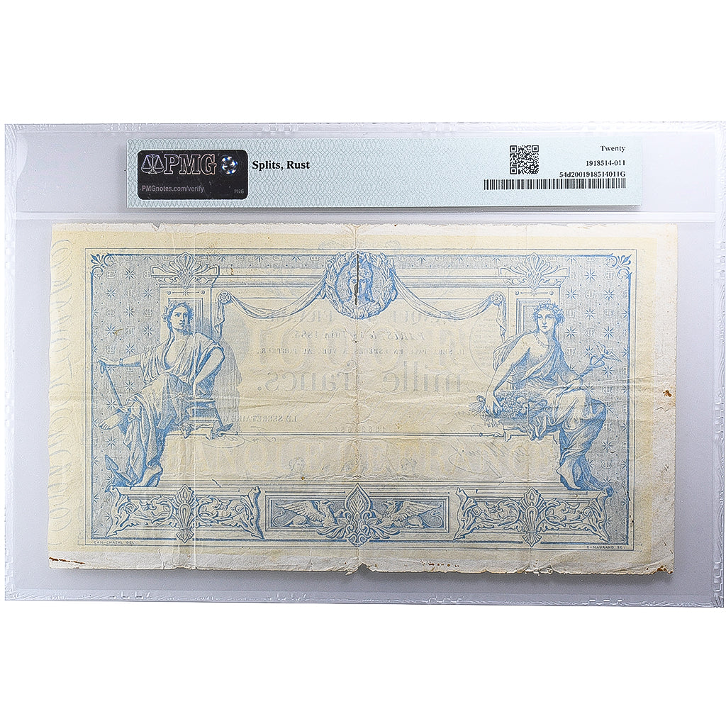 France, 1000 Francs, 1885-06-18, D.626, Indices Noirs Modifié, VF 20, PMG