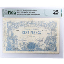 Francia, 100 Francs, INDICES NOIRS, 1882-02-09, Q.1839, VF 25, PMG