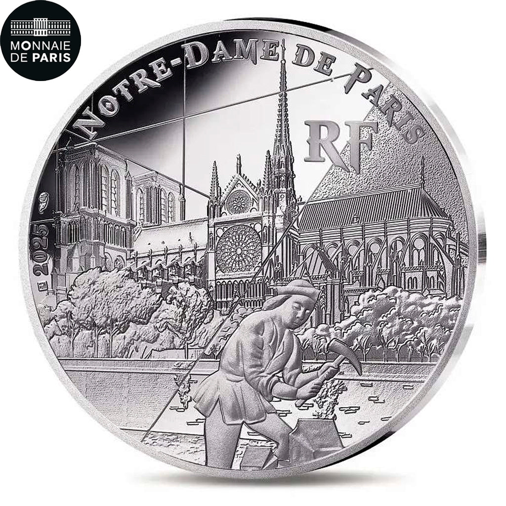 Francja, 10 Euro, Unesco - Notre Dame De Paris, 2025, Monnaie de Paris, Srebro