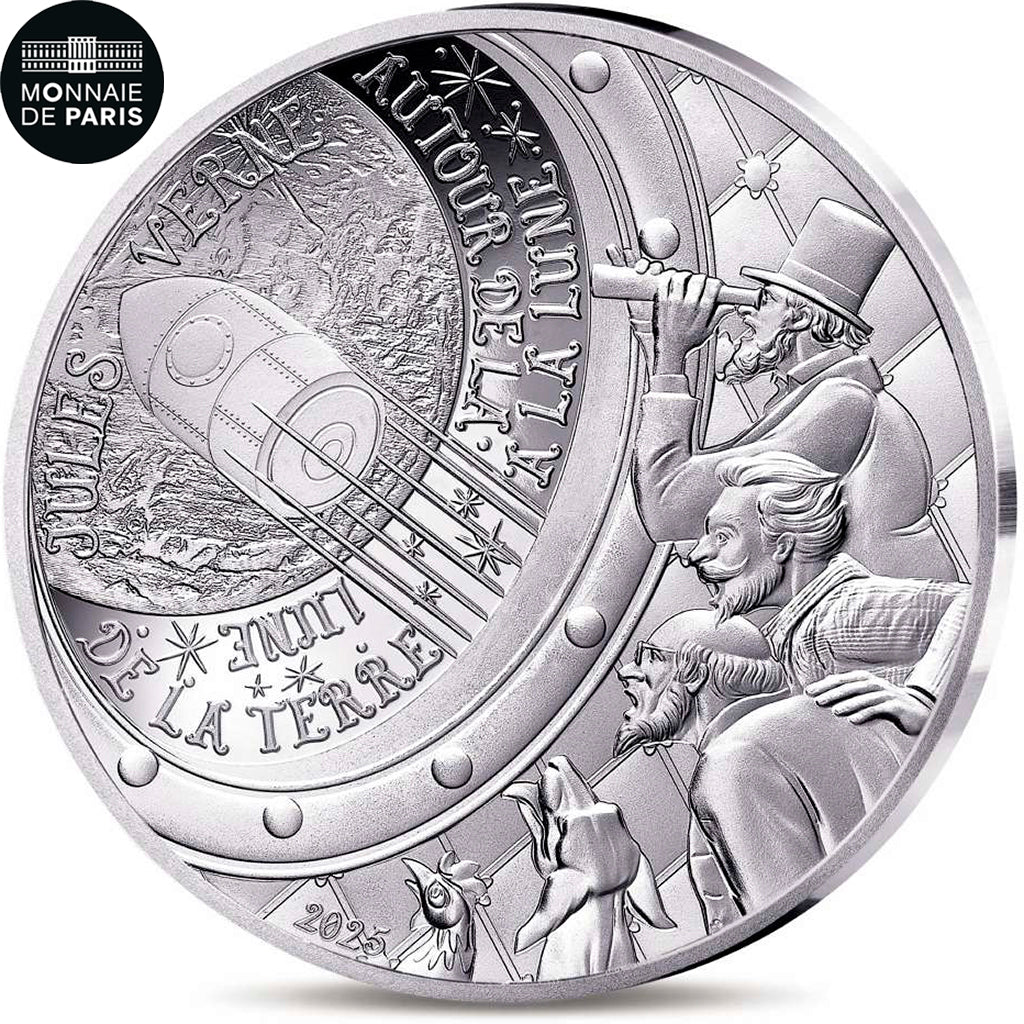 Francia, 10 Euro, L'art de la plume, Jules Verne - De La Terre A La Lune, 2025