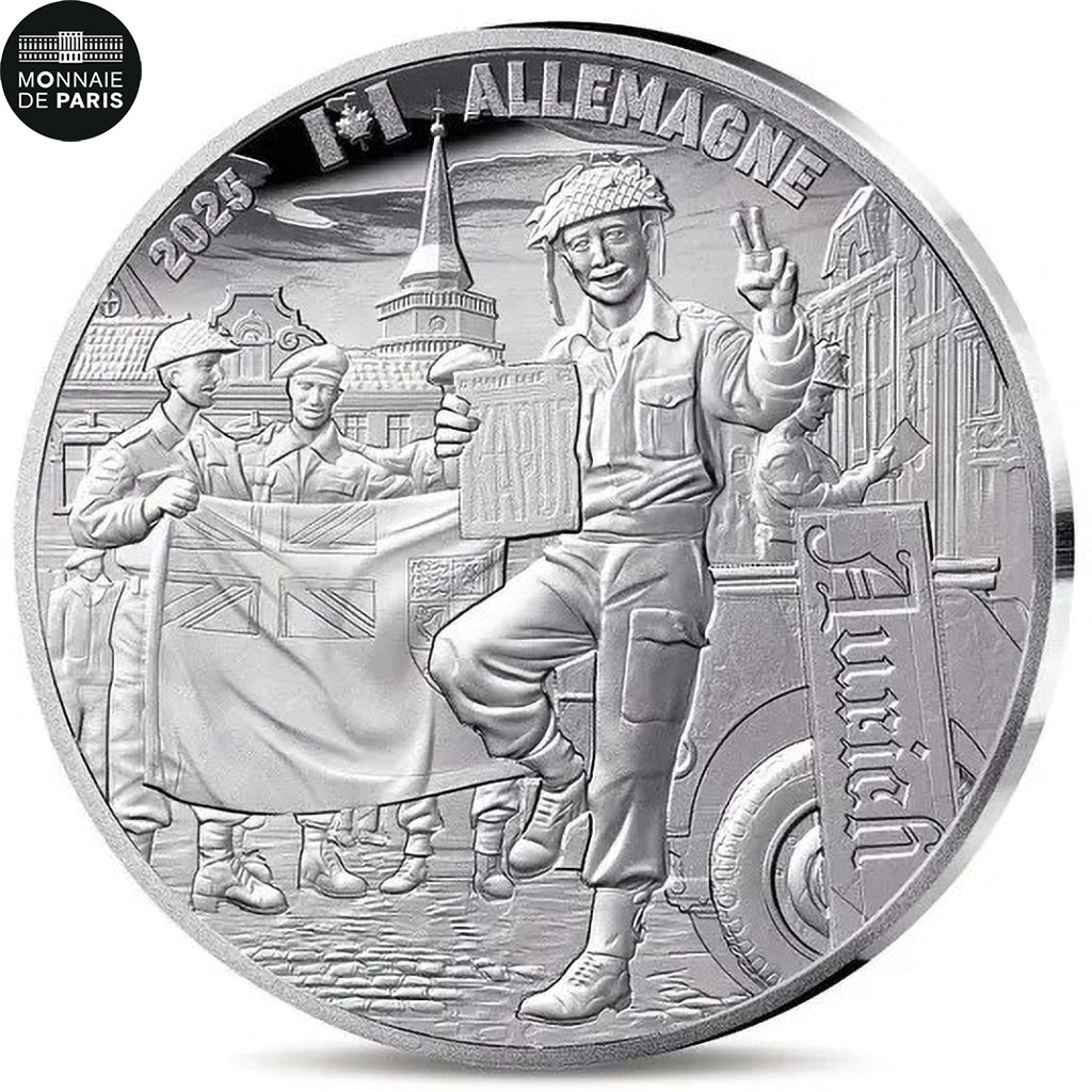 France, 10 Euro, V-E DAY, Soldat Canadien, 2025, Monnaie de Paris, Silver