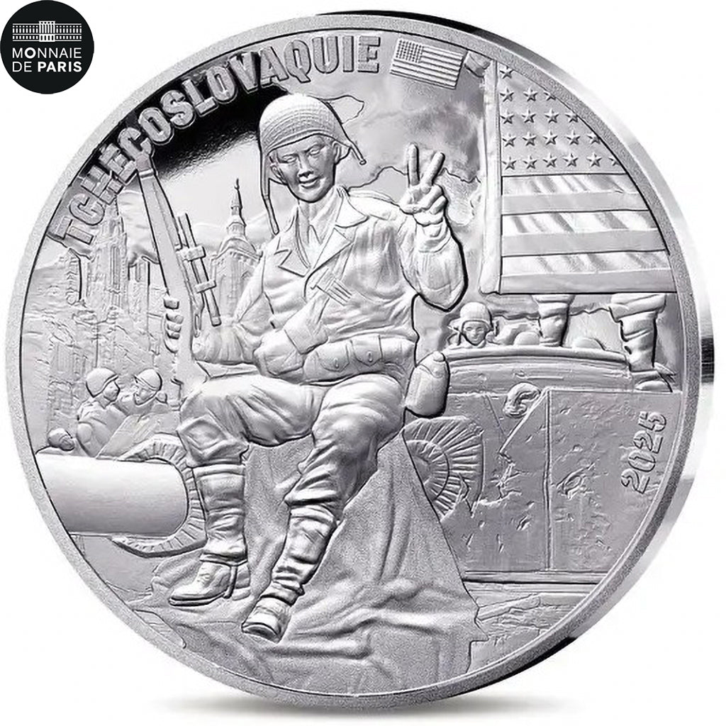 France, 10 Euro, V-E DAY, Soldat Américain, 2025, Monnaie de Paris, Silver