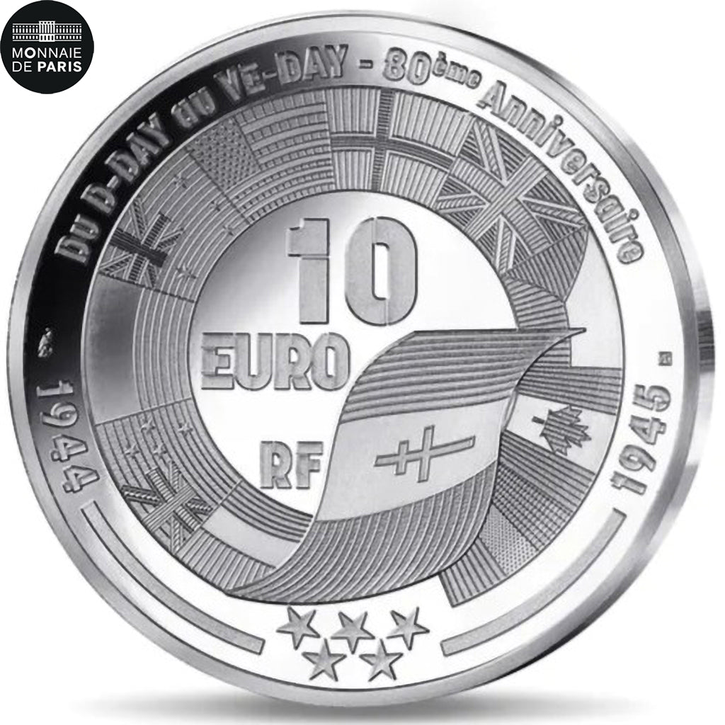 France, 10 Euro, V-E DAY, Soldat Américain, 2025, Monnaie de Paris, Silver
