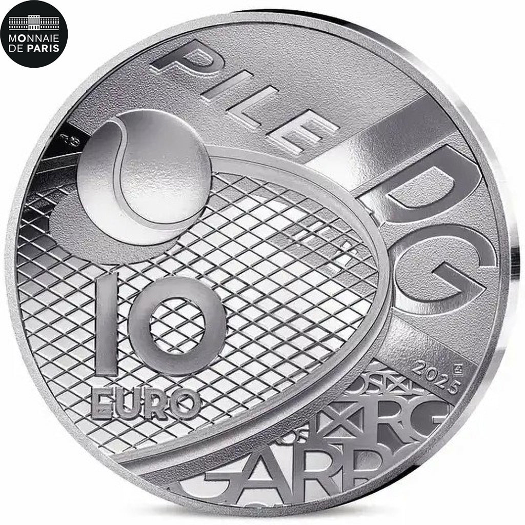 Frankreich, 10 Euro, Roland Garros - 100 ans, Proof / BE, 2025, Monnaie de
