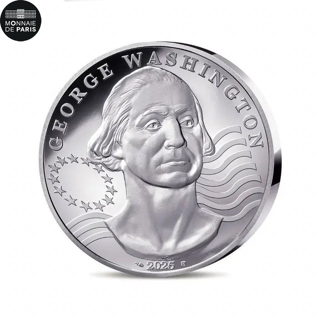 França, 25 Euro, Indépendance des Etats-Unis, Washington - 2 OZ, BE, 2025