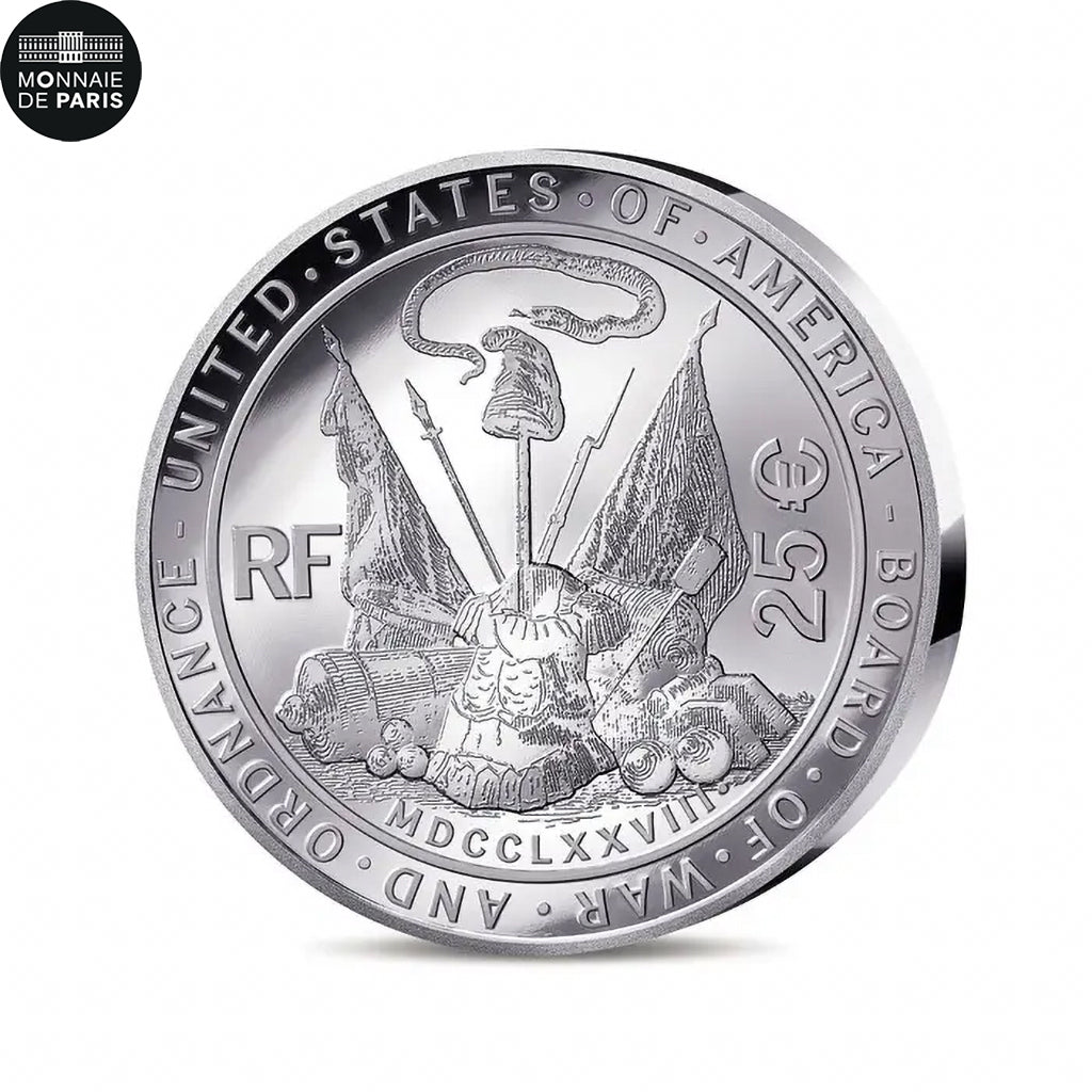 França, 25 Euro, Indépendance des Etats-Unis, Washington - 2 OZ, BE, 2025