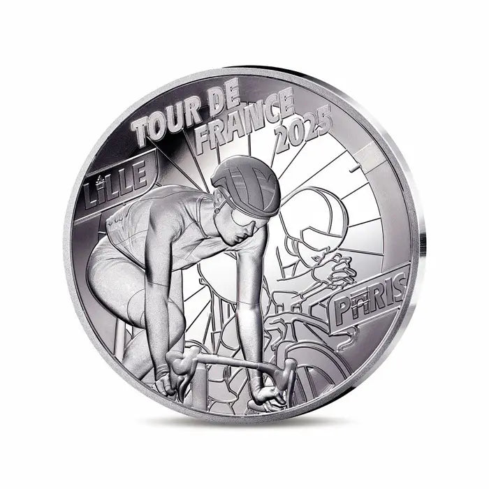 França, 10 Euro, Tour de France 2025, Départ - Arrivée, 2025, Monnaie de