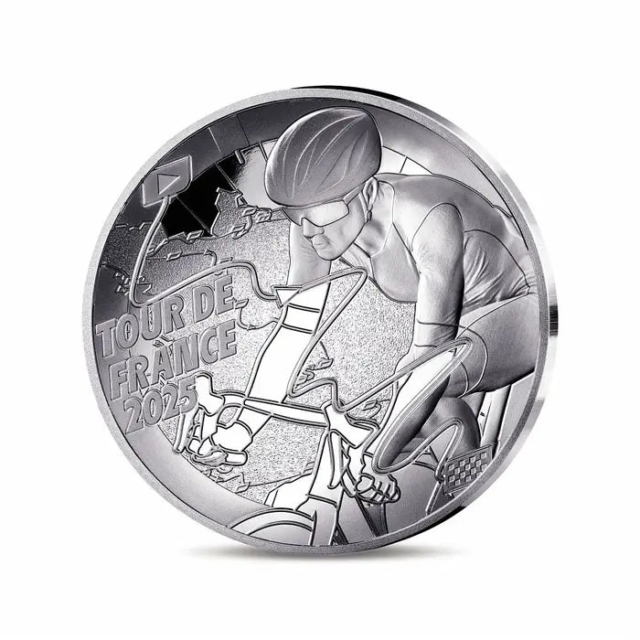 França, 10 Euro, Tour de France 2025, Carte Etape, 2025, Monnaie de Paris