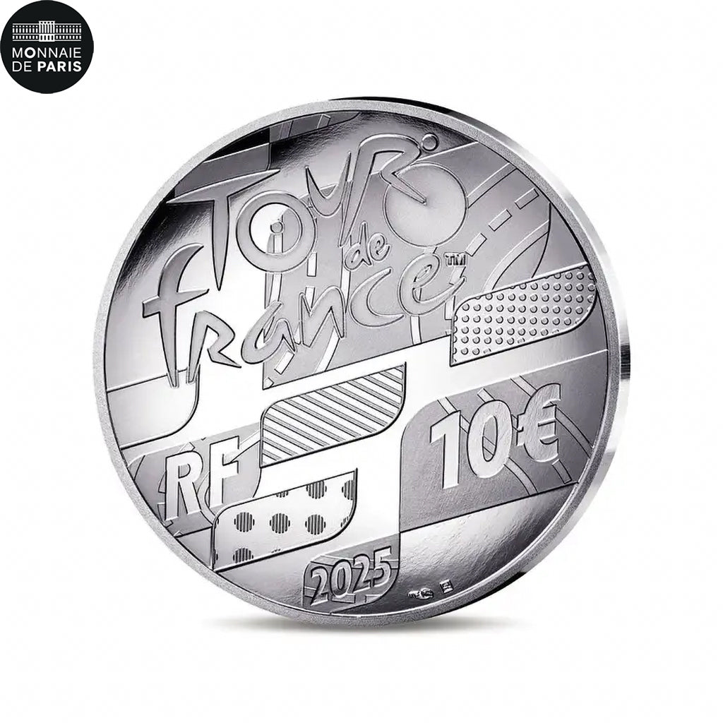 França, 10 Euro, Tour de France 2025, Carte Etape, 2025, Monnaie de Paris