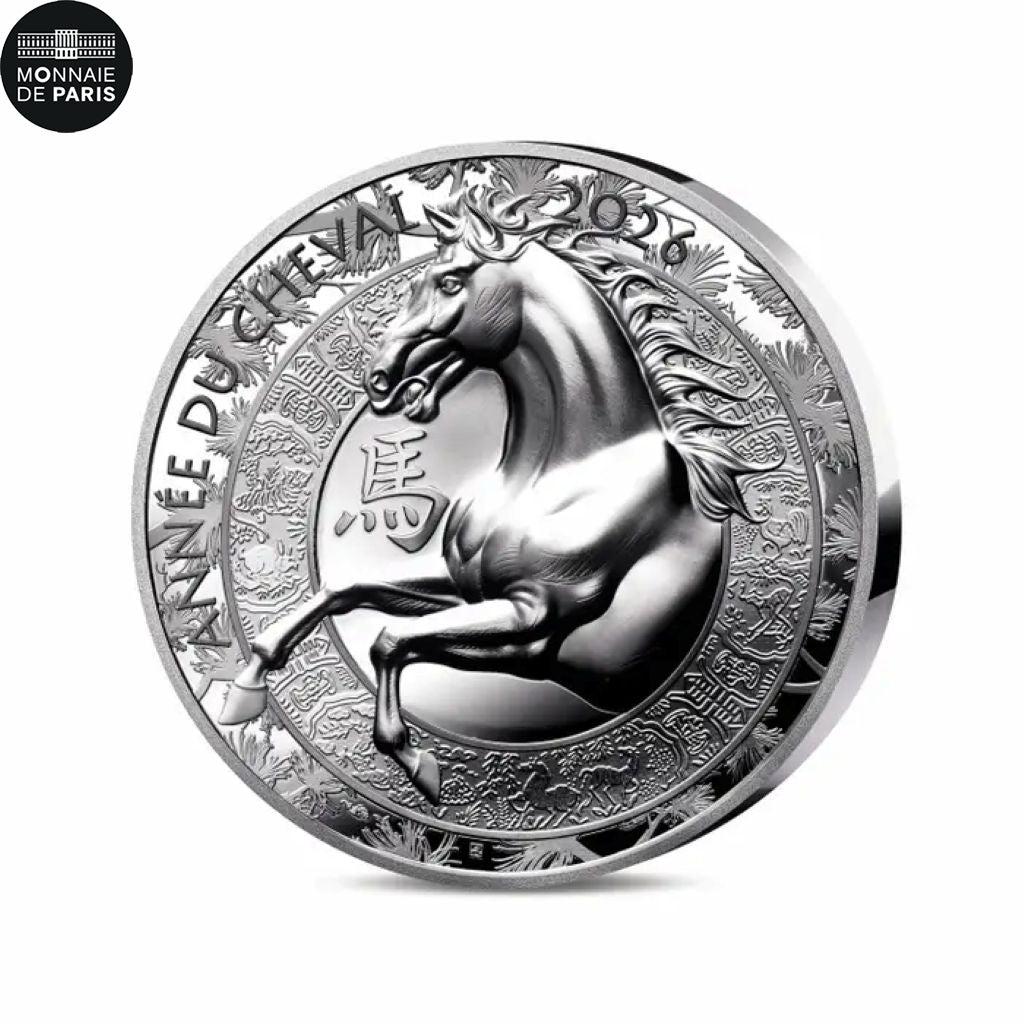 Francia, 20 Euro, Calendrier Chinois, Année du Cheval Haut Relief - 1 Oz, 2026